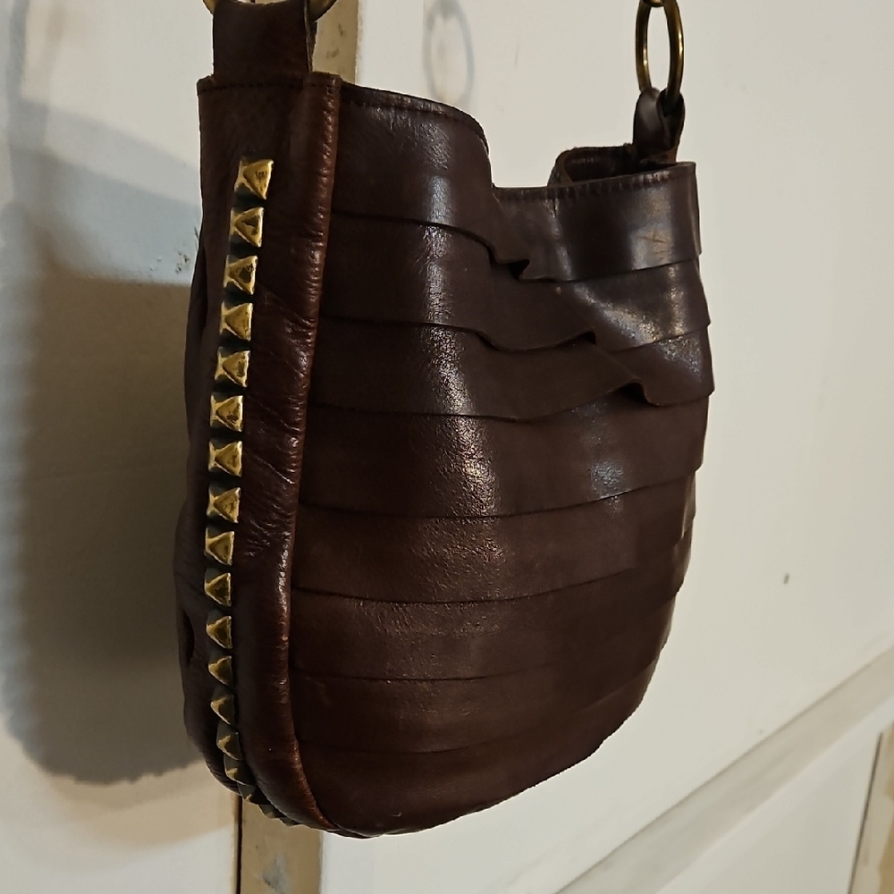 Leather Cross Body Whiskey Brown Bag 0082
